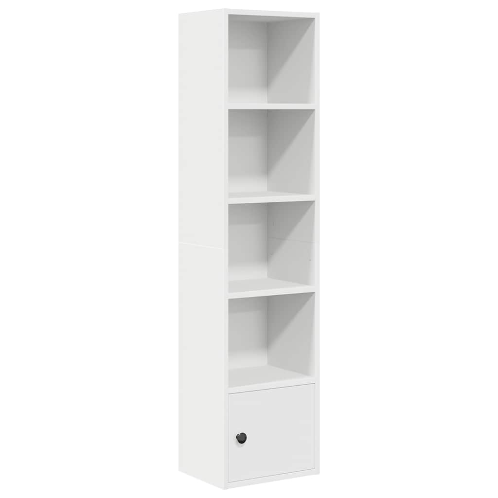vidaXL Βιβλιοθήκη Λευκή 31x24x127 εκ. από Επεξεργασμένο Ξύλο