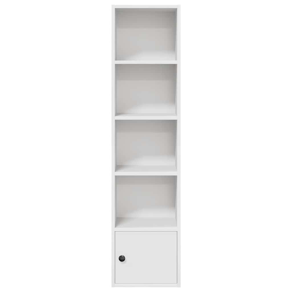 vidaXL Βιβλιοθήκη Λευκή 31x24x127 εκ. από Επεξεργασμένο Ξύλο