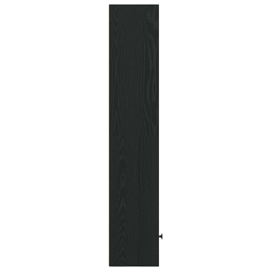 vidaXL Βιβλιοθήκη Μαύρη Δρυς 31x24x127 εκ. Κατασκευασμένο ξύλο