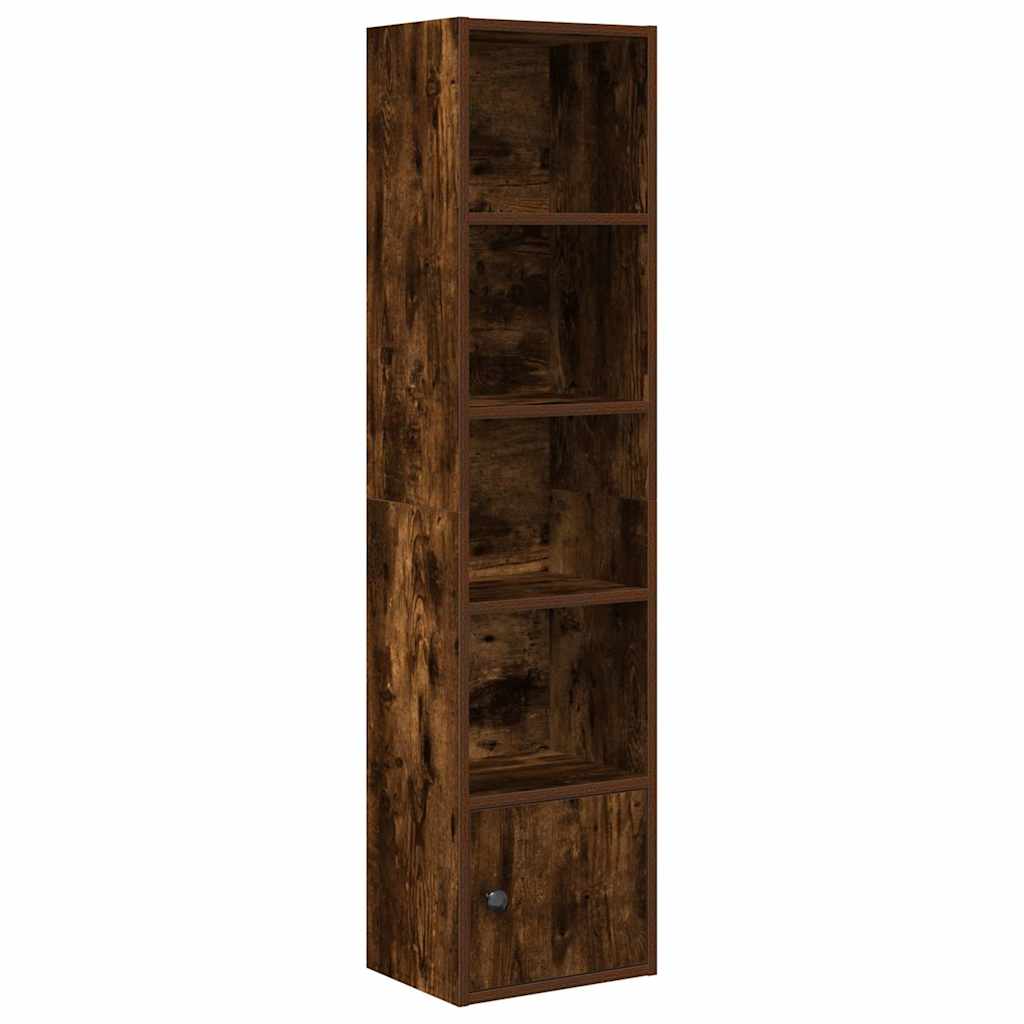 vidaXL Βιβλιοθήκη Καπνιστή Δρυς 31x24x127 εκ. από Επεξεργασμένο Ξύλο