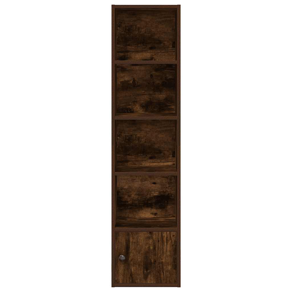 vidaXL Βιβλιοθήκη Καπνιστή Δρυς 31x24x127 εκ. από Επεξεργασμένο Ξύλο