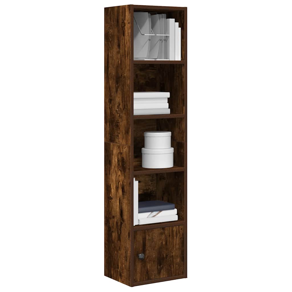 vidaXL Βιβλιοθήκη Καπνιστή Δρυς 31x24x127 εκ. από Επεξεργασμένο Ξύλο