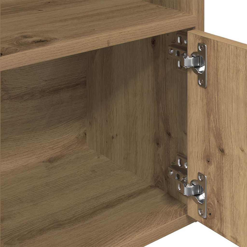 vidaXL Βιβλιοθήκη Αρτισιανή Δρυς 31x24x127 εκ. Επεξ. Ξύλο