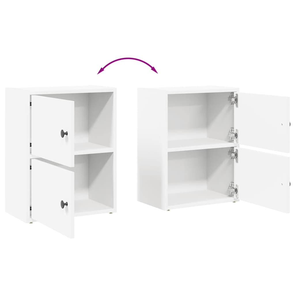 vidaXL Βιβλιοθήκη Λευκή 40x24x52 εκ. από Επεξεργασμένο Ξύλο
