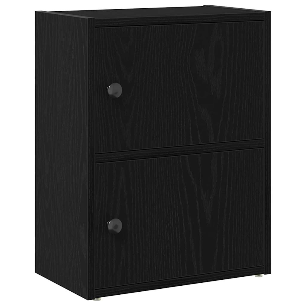 vidaXL Βιβλιοθήκη Μαύρη Δρυς 40x24x52 εκ. Κατασκευασμένο ξύλο