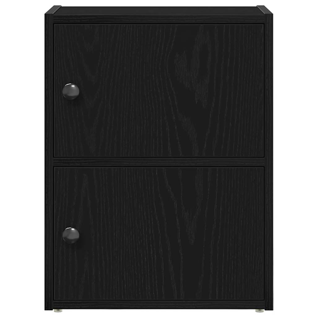 vidaXL Βιβλιοθήκη Μαύρη Δρυς 40x24x52 εκ. Κατασκευασμένο ξύλο