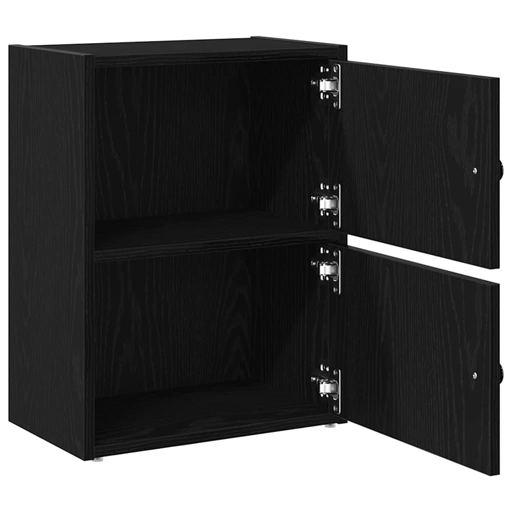 vidaXL Βιβλιοθήκη Μαύρη Δρυς 40x24x52 εκ. Κατασκευασμένο ξύλο
