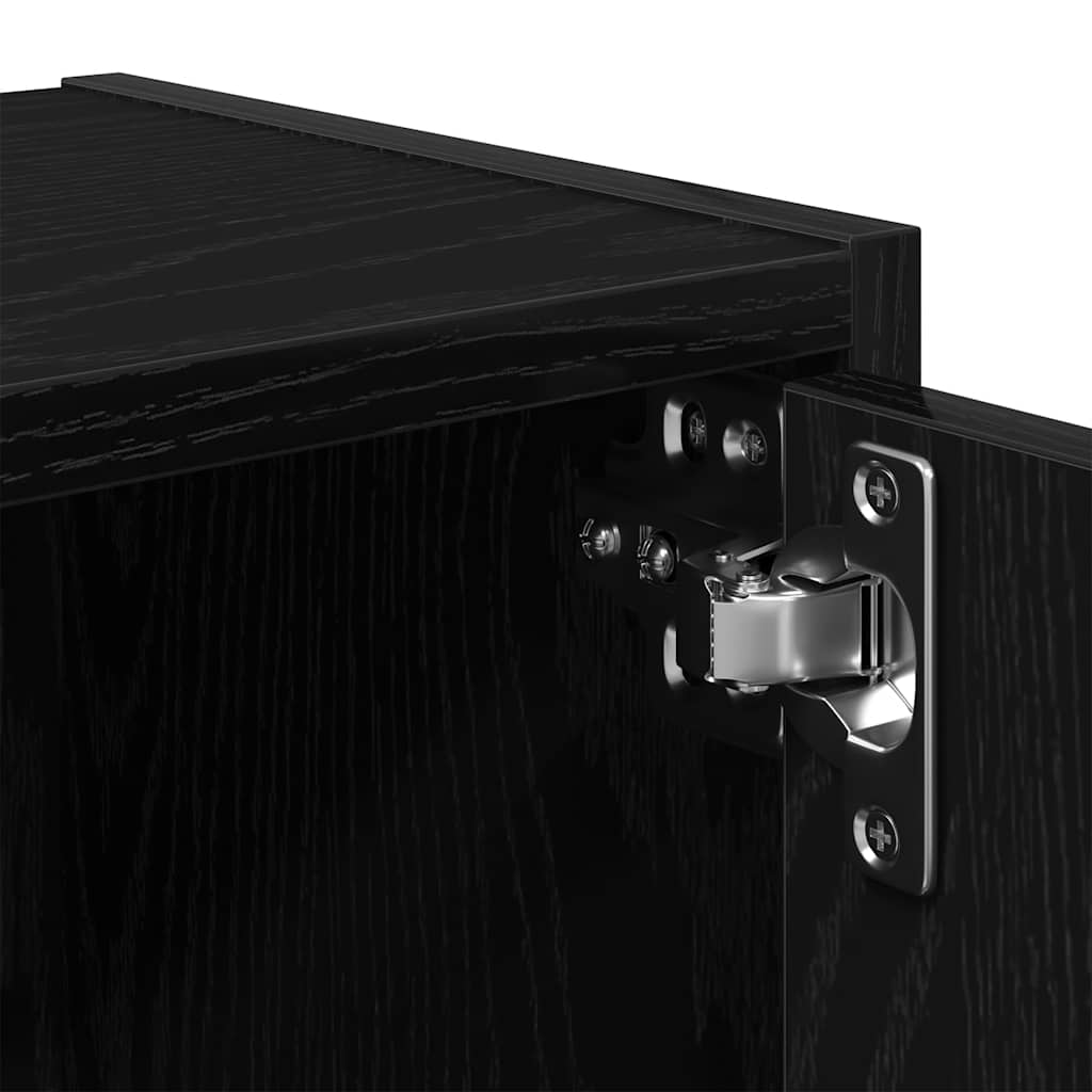 vidaXL Βιβλιοθήκη Μαύρη Δρυς 40x24x52 εκ. Κατασκευασμένο ξύλο
