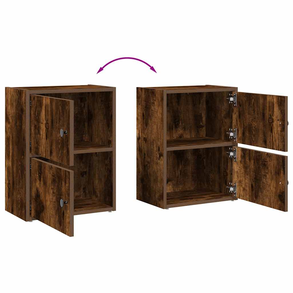 vidaXL Βιβλιοθήκη Καπνιστή Δρυς 40x24x52 εκ. από Επεξεργασμένο Ξύλο