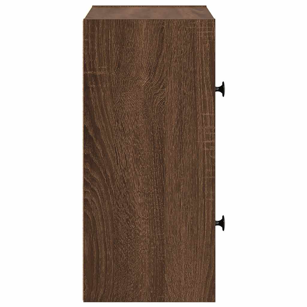 vidaXL Βιβλιοθήκη Καφέ Δρυς 40x24x52 εκ. από Επεξεργασμένο Ξύλο