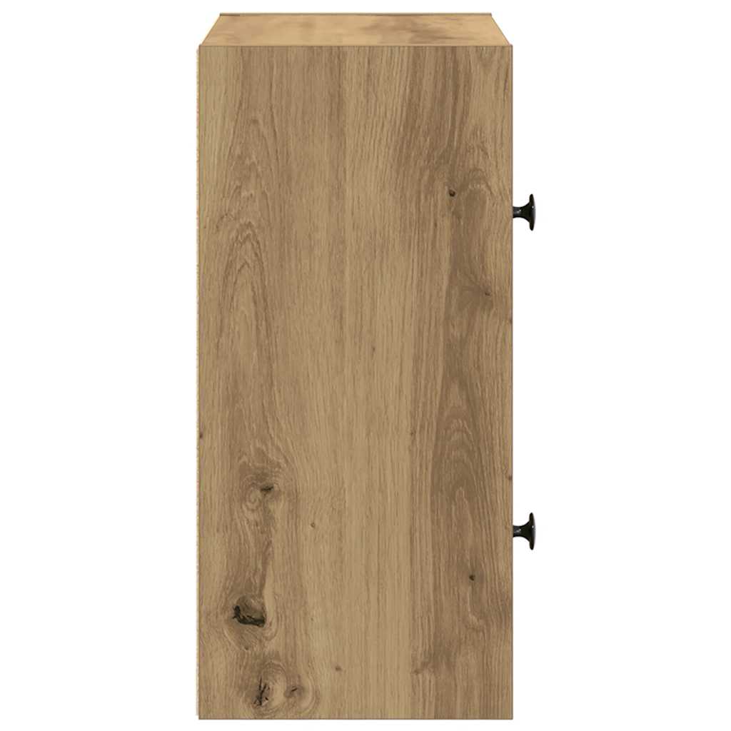 vidaXL Βιβλιοθήκη Αρτισιανή Δρυς 40x24x52 εκ. Επεξ. Ξύλο