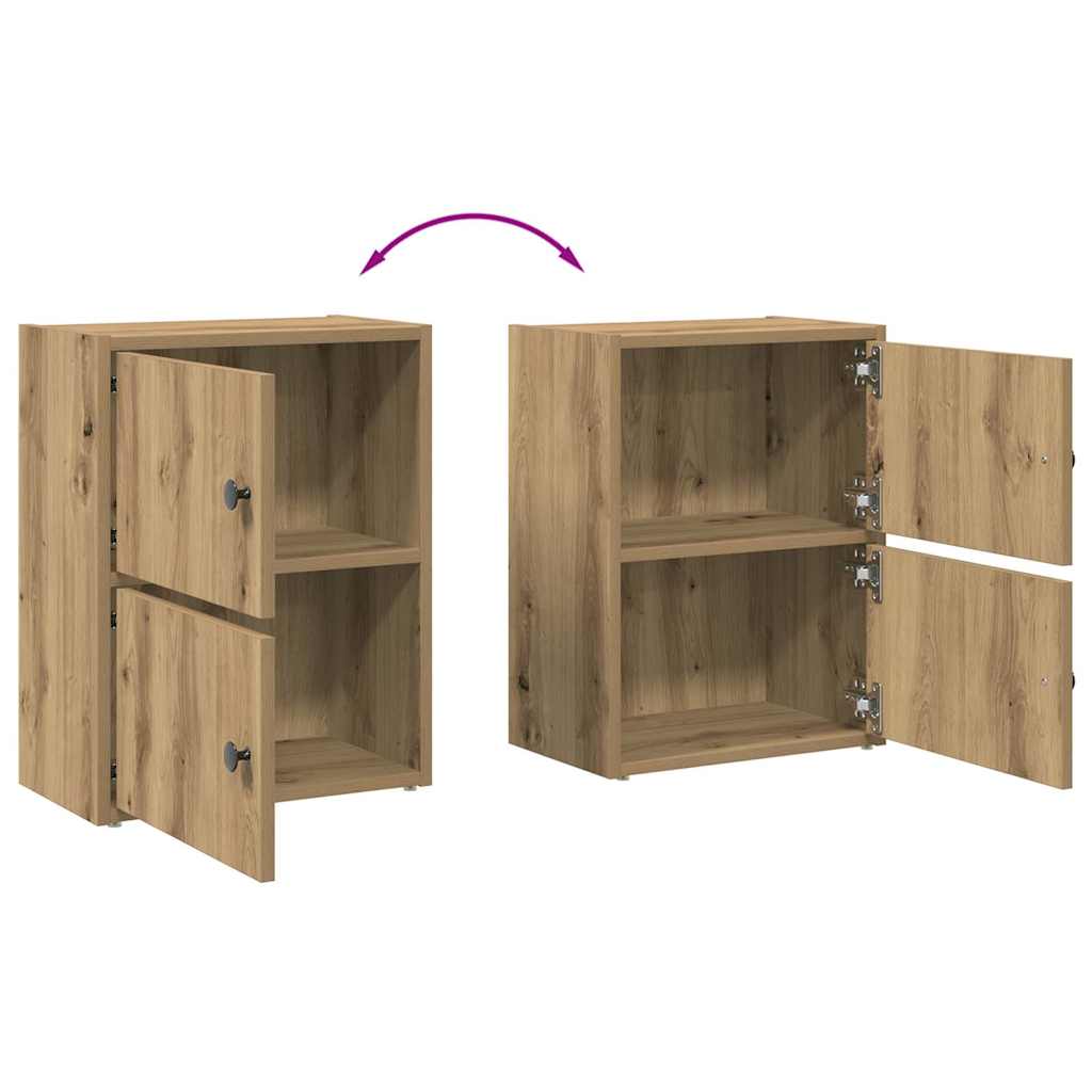 vidaXL Βιβλιοθήκη Αρτισιανή Δρυς 40x24x52 εκ. Επεξ. Ξύλο