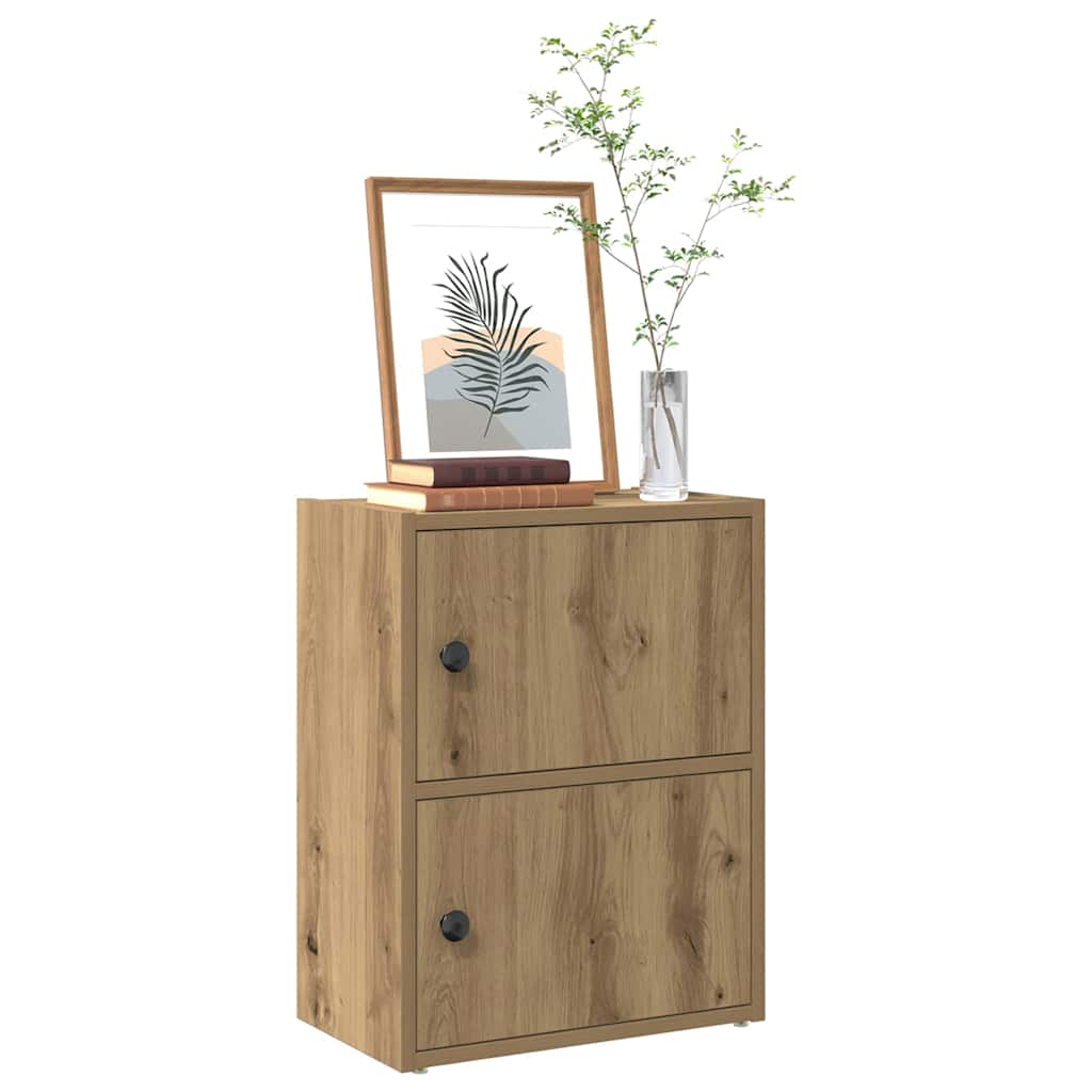 vidaXL Βιβλιοθήκη Αρτισιανή Δρυς 40x24x52 εκ. Επεξ. Ξύλο