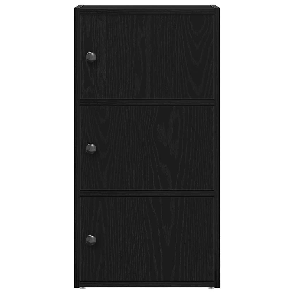 vidaXL Βιβλιοθήκη Μαύρη Δρυς 40x24x77 εκ. Κατασκευασμένο ξύλο
