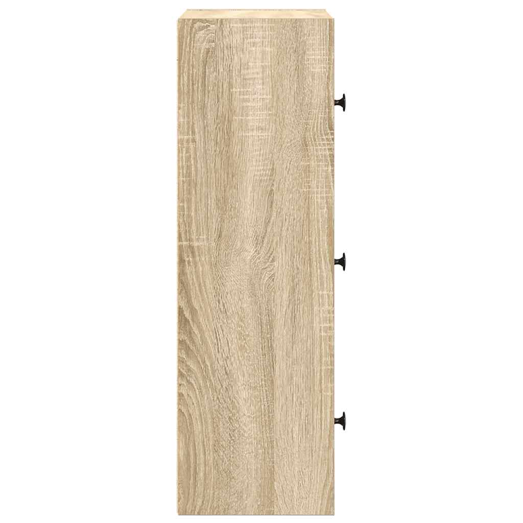 vidaXL Βιβλιοθήκη Sonoma Δρυς 40x24x77 εκ. από Επεξεργασμένο Ξύλο