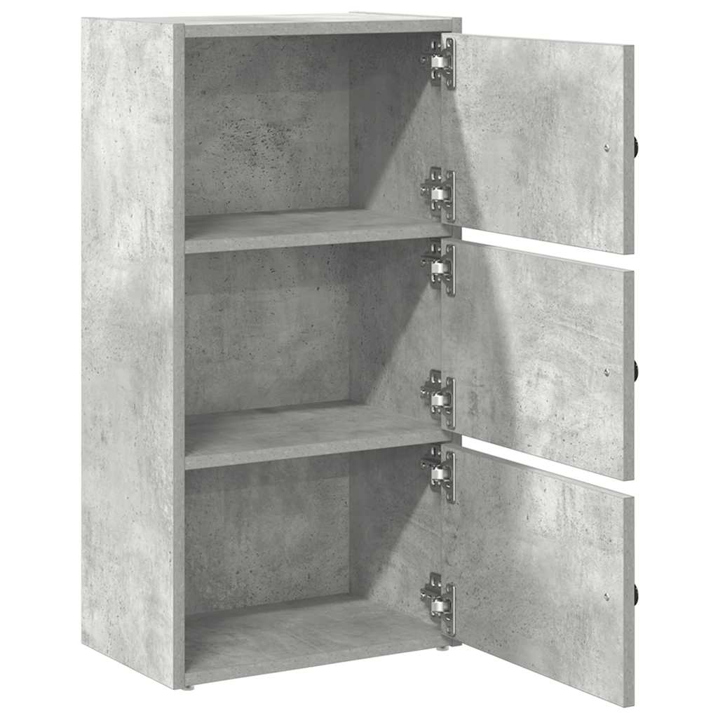 vidaXL Βιβλιοθήκη Γκρι Σκυροδέματος 40x24x77 εκ. Επεξεργ. Ξύλο