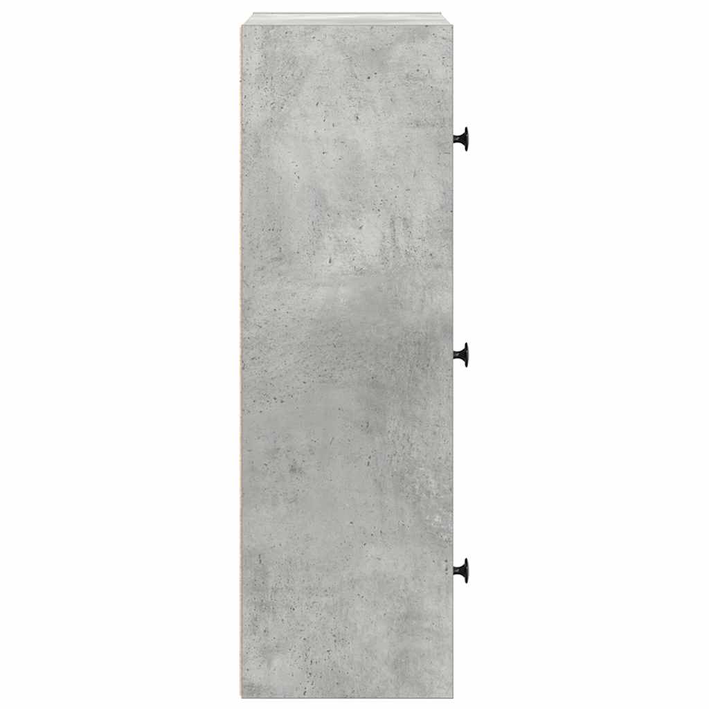 vidaXL Βιβλιοθήκη Γκρι Σκυροδέματος 40x24x77 εκ. Επεξεργ. Ξύλο