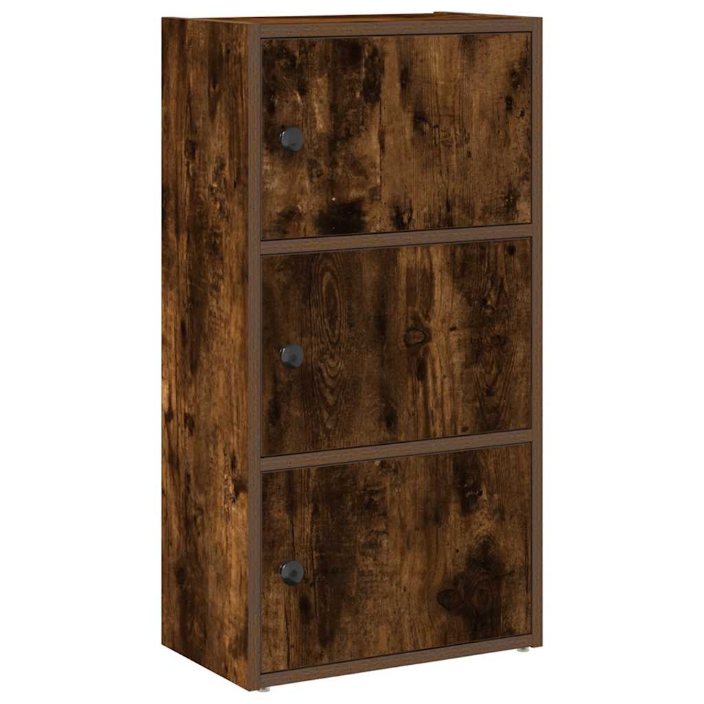 vidaXL Βιβλιοθήκη Καπνιστή Δρυς 40x24x77 εκ. από Επεξεργασμένο Ξύλο