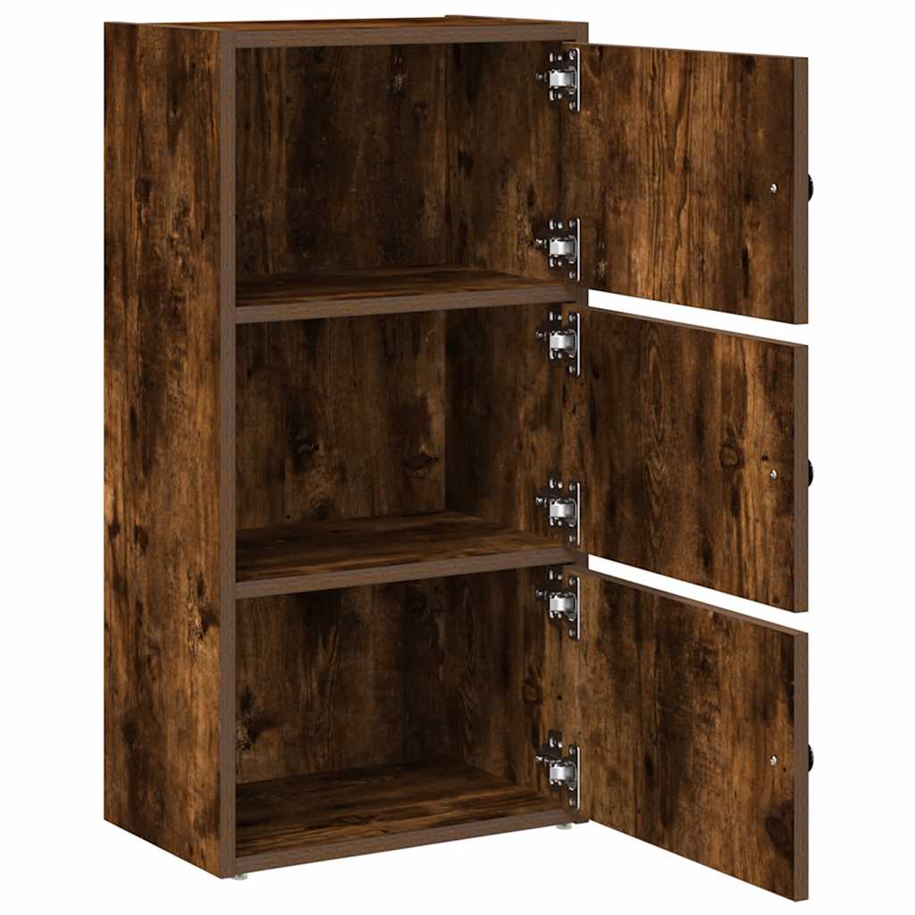 vidaXL Βιβλιοθήκη Καπνιστή Δρυς 40x24x77 εκ. από Επεξεργασμένο Ξύλο