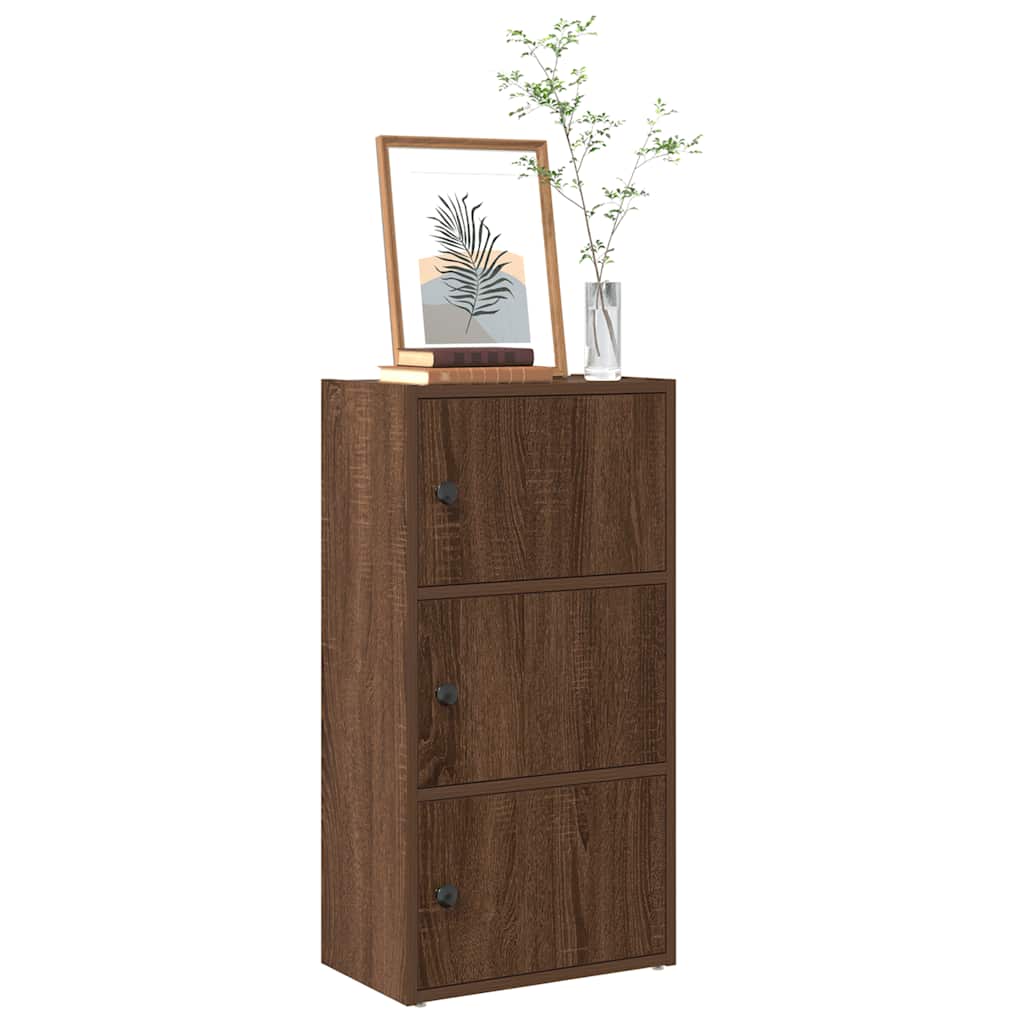 vidaXL Βιβλιοθήκη Καφέ Δρυς 40x24x77 εκ. από Επεξεργασμένο Ξύλο