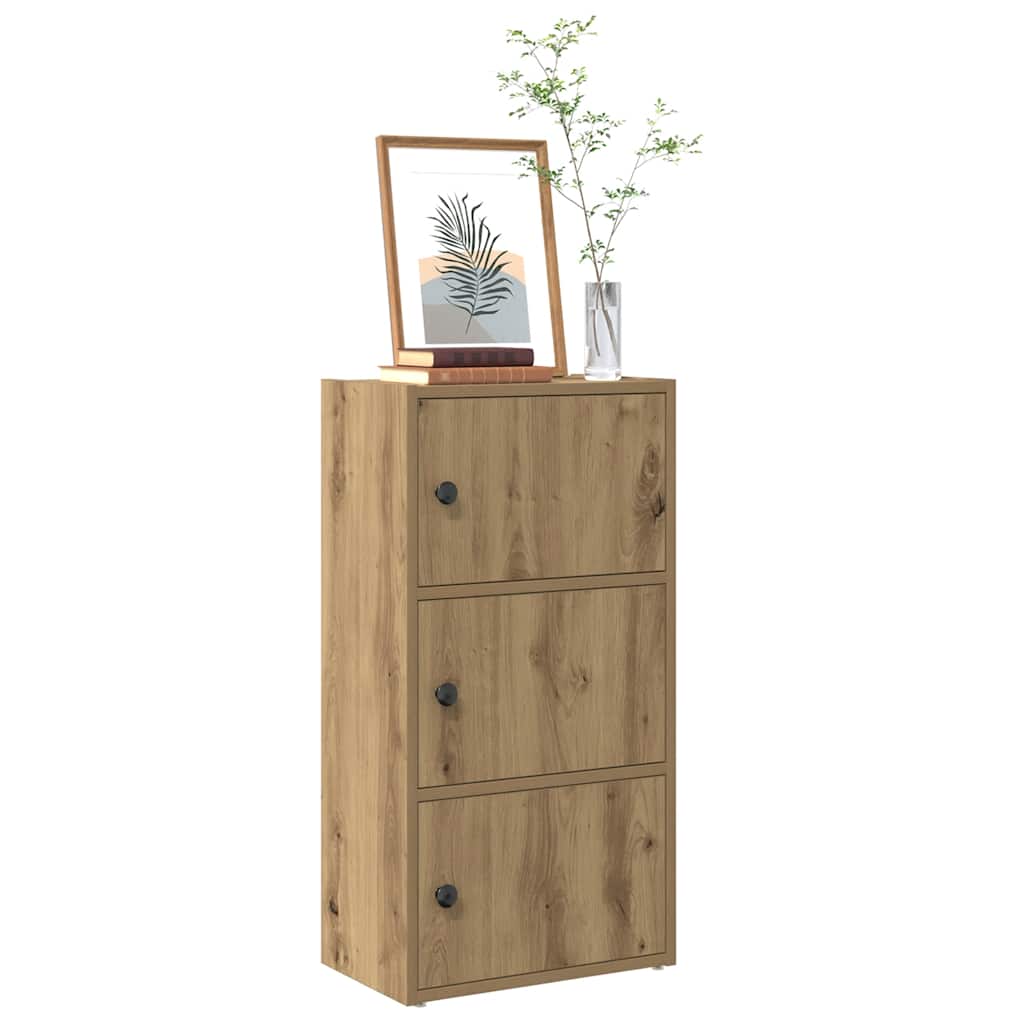 vidaXL Βιβλιοθήκη Αρτισιανή Δρυς 40x24x77 εκ. Επεξ. Ξύλο
