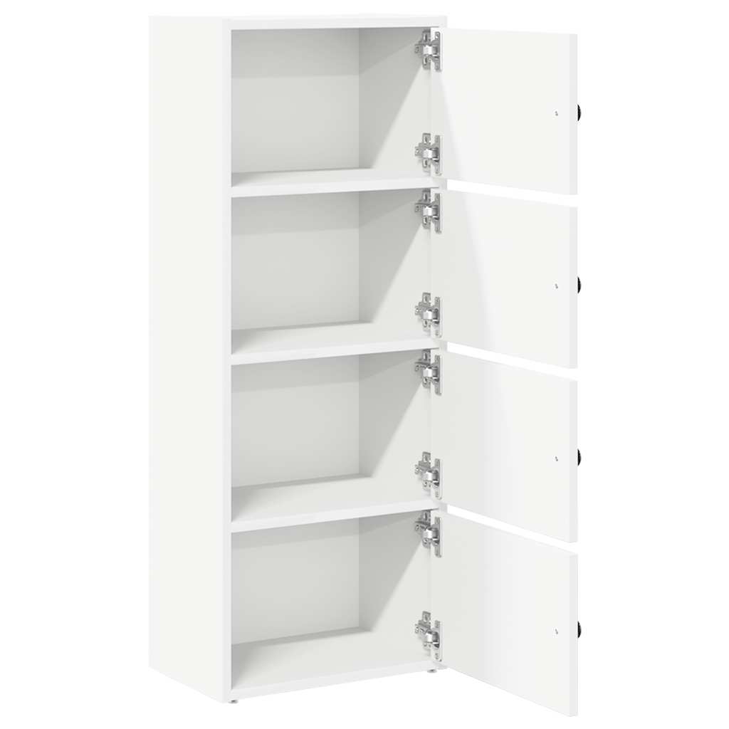 vidaXL Βιβλιοθήκη Λευκή 40x24x102 εκ. από Επεξεργασμένο Ξύλο