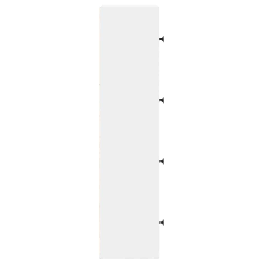 vidaXL Βιβλιοθήκη Λευκή 40x24x102 εκ. από Επεξεργασμένο Ξύλο