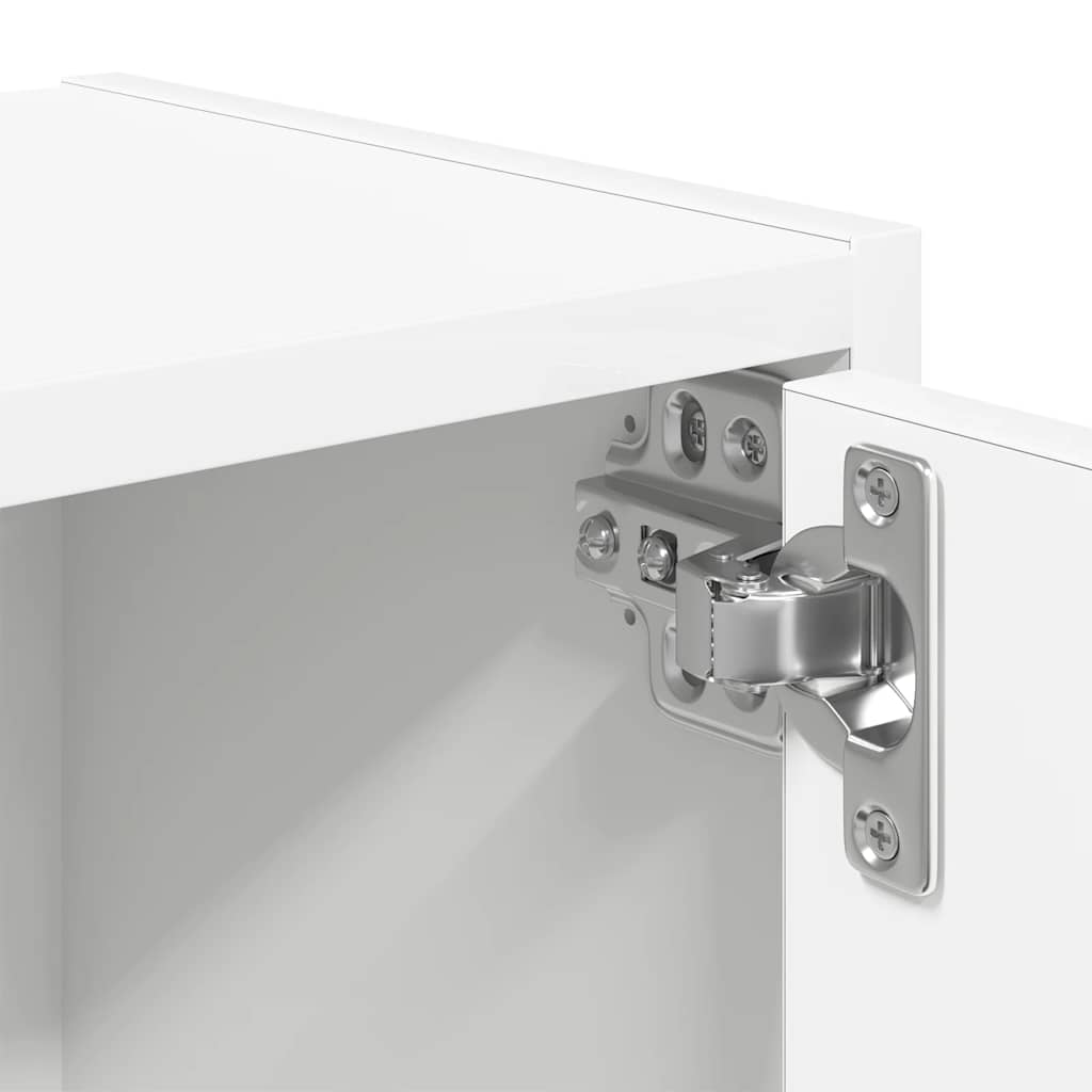 vidaXL Βιβλιοθήκη Λευκή 40x24x102 εκ. από Επεξεργασμένο Ξύλο