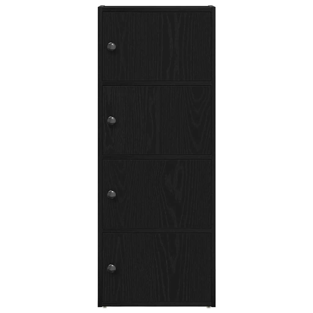 vidaXL Βιβλιοθήκη Μαύρη Δρυς 40x24x102 εκ. Κατασκευασμένο ξύλο
