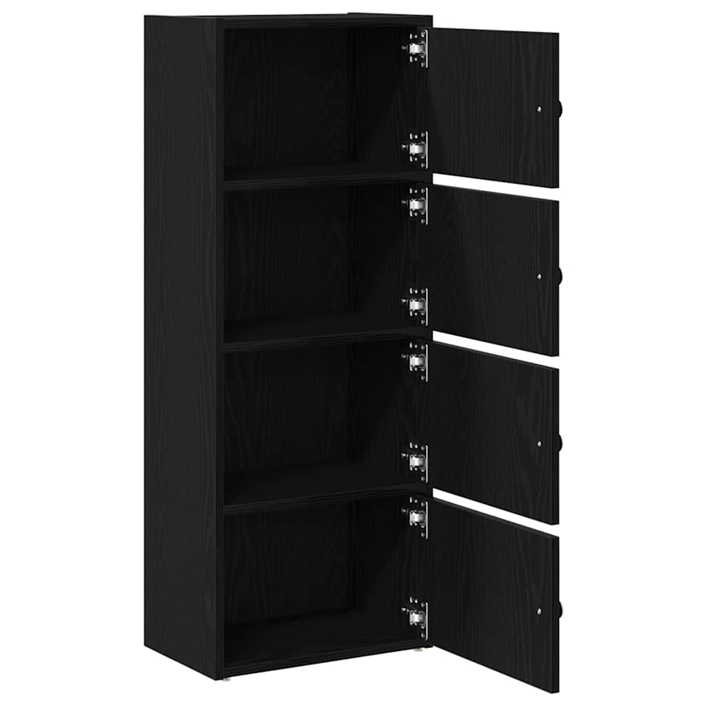 vidaXL Βιβλιοθήκη Μαύρη Δρυς 40x24x102 εκ. Κατασκευασμένο ξύλο