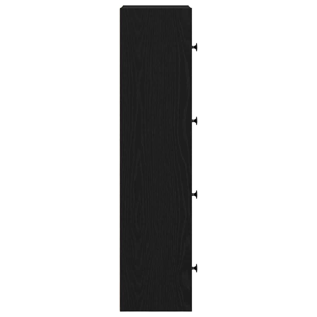 vidaXL Βιβλιοθήκη Μαύρη Δρυς 40x24x102 εκ. Κατασκευασμένο ξύλο