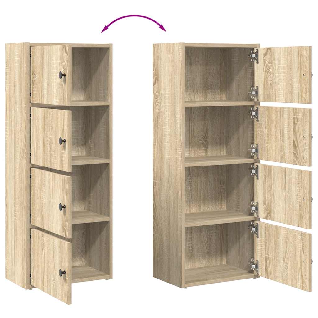 vidaXL Βιβλιοθήκη Sonoma Δρυς 40x24x102 εκ. από Επεξεργασμένο Ξύλο