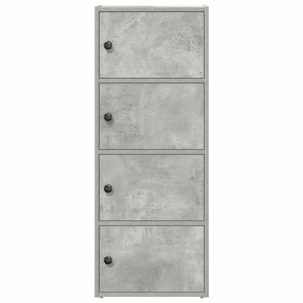 vidaXL Βιβλιοθήκη Γκρι Σκυροδέματος 40x24x102 εκ. Επεξεργ. Ξύλο