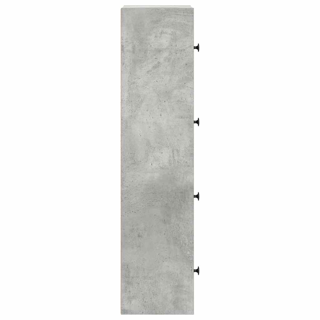 vidaXL Βιβλιοθήκη Γκρι Σκυροδέματος 40x24x102 εκ. Επεξεργ. Ξύλο