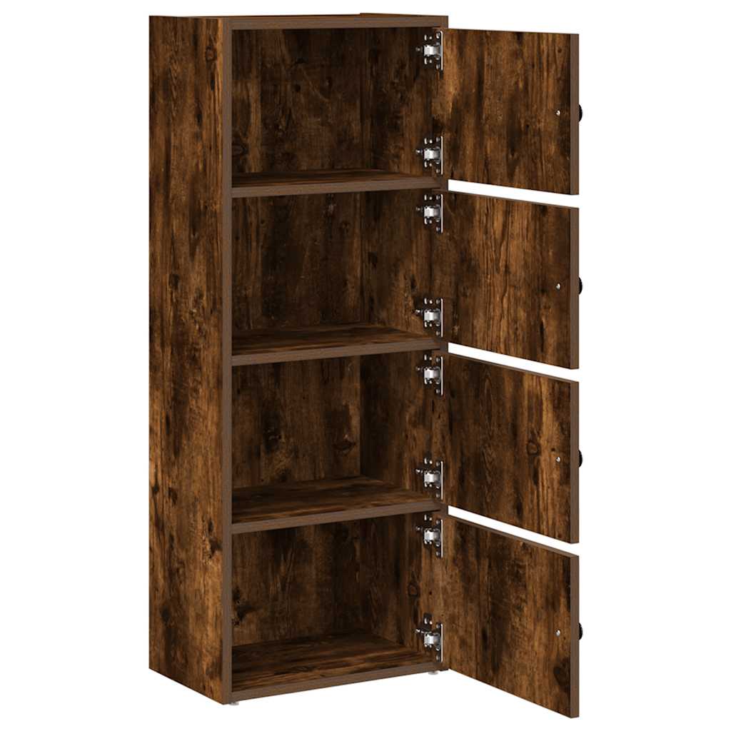 vidaXL Βιβλιοθήκη Καπνιστή Δρυς 40x24x102 εκ. από Επεξεργασμένο Ξύλο