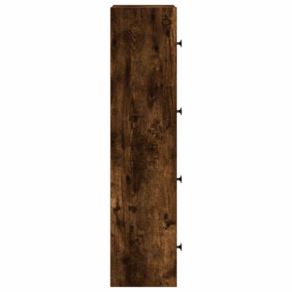 vidaXL Βιβλιοθήκη Καπνιστή Δρυς 40x24x102 εκ. από Επεξεργασμένο Ξύλο