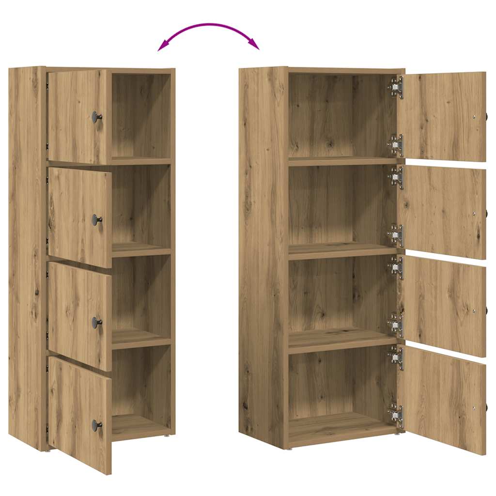 vidaXL Βιβλιοθήκη Αρτισιανή Δρυς 40x24x102 εκ. Επεξ. Ξύλο