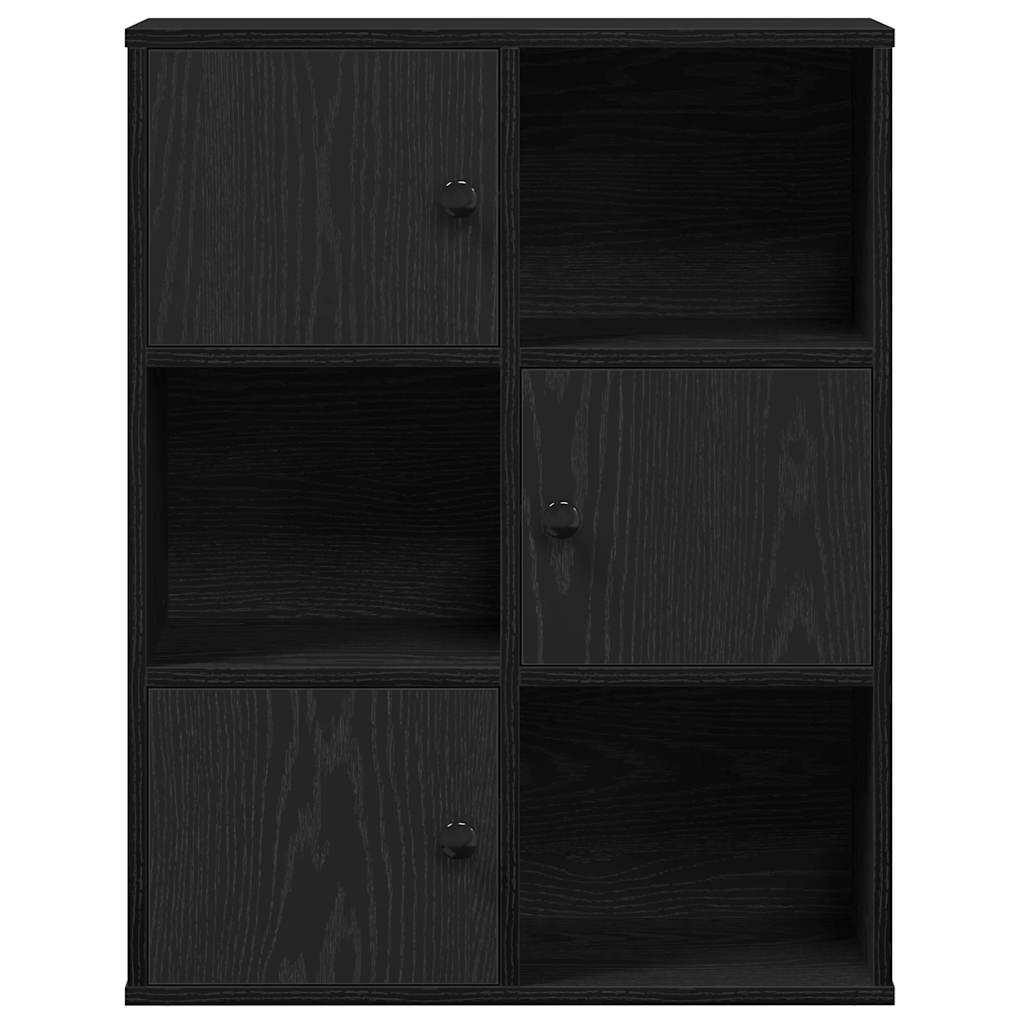vidaXL Βιβλιοθήκη Μαύρη Δρυς 60x24x76,5 εκ. Κατασκευασμένο ξύλο