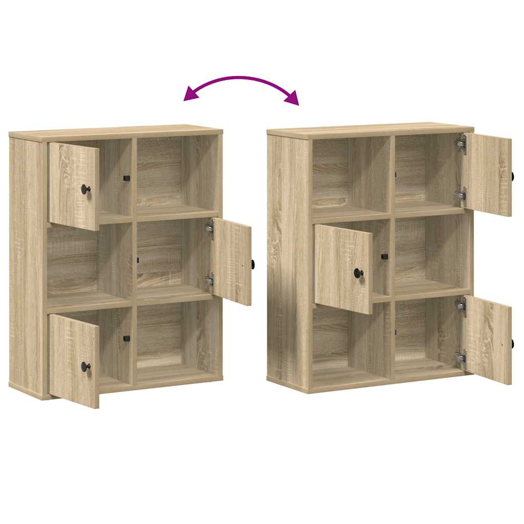 vidaXL Βιβλιοθήκη Sonoma Δρυς 60x24x76,5 εκ. από Επεξεργασμένο Ξύλο