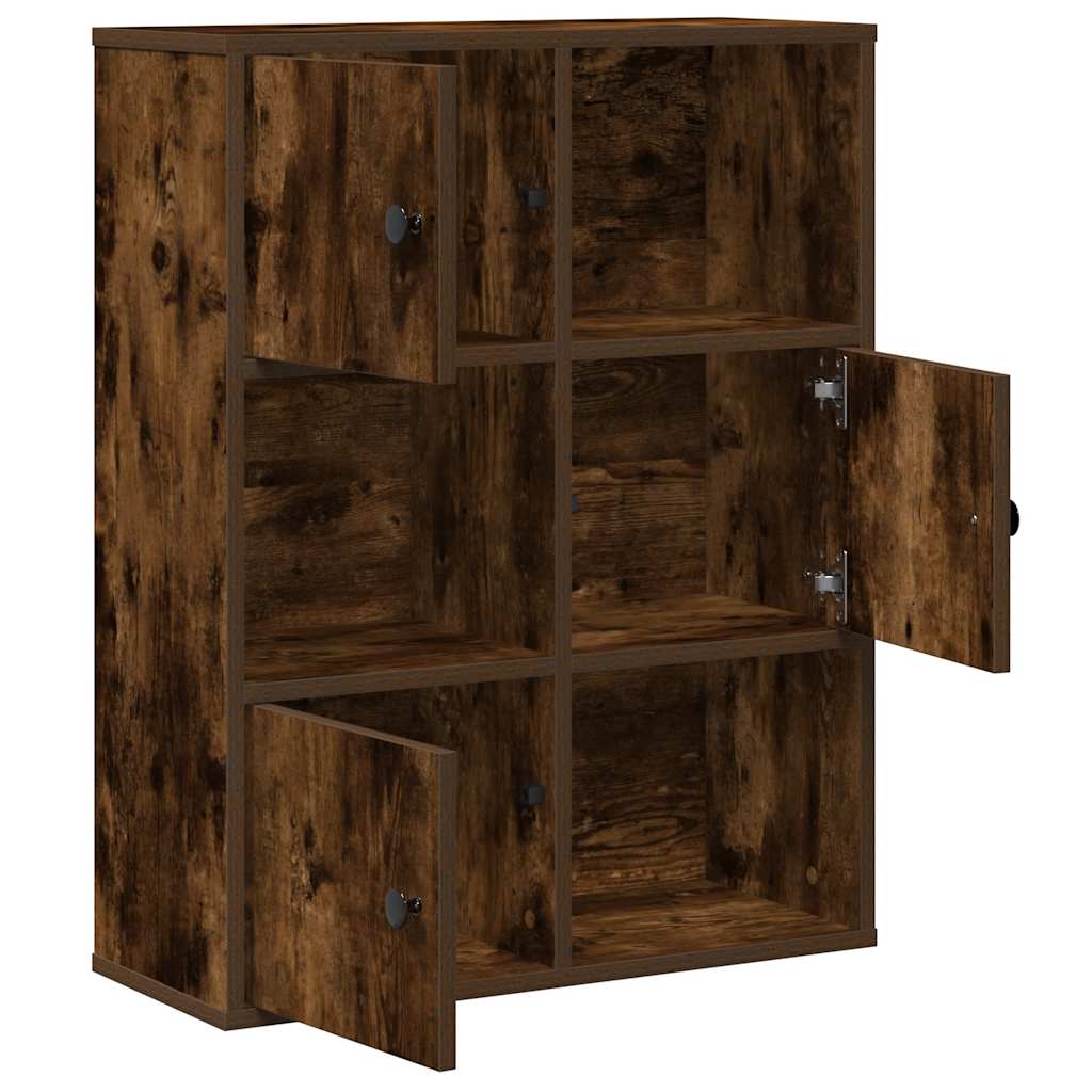 vidaXL Βιβλιοθήκη Καπνιστή Δρυς 60x24x76,5 εκ. από Επεξεργασμένο Ξύλο