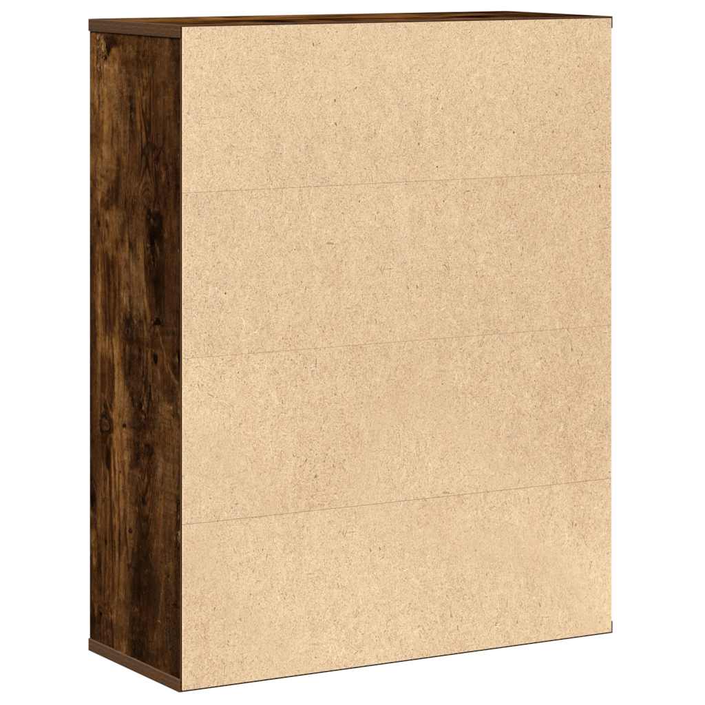 vidaXL Βιβλιοθήκη Καπνιστή Δρυς 60x24x76,5 εκ. από Επεξεργασμένο Ξύλο