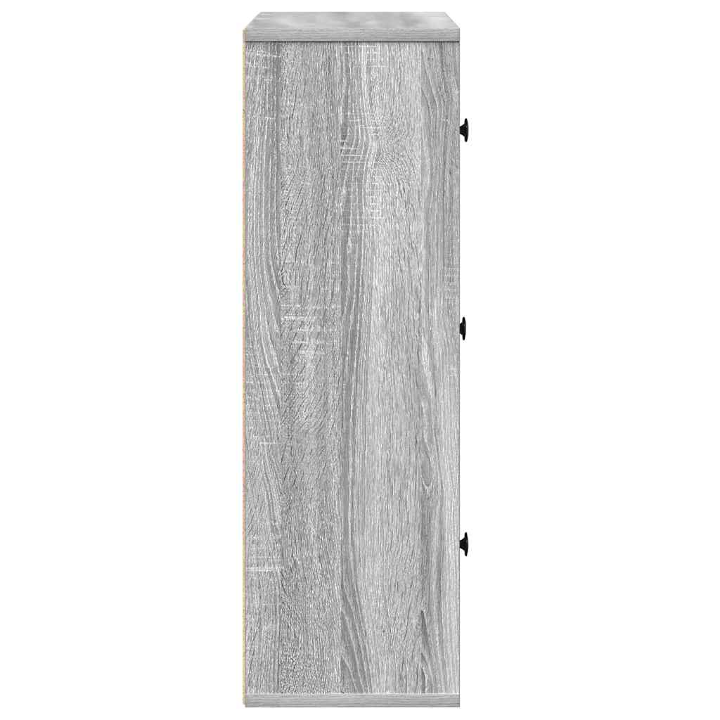 vidaXL Βιβλιοθήκη Γκρι Sonoma 60x24x76,5 εκ. από Επεξεργασμένο Ξύλο