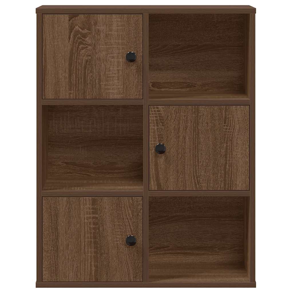 vidaXL Βιβλιοθήκη Καφέ Δρυς 60x24x76,5 εκ. από Επεξεργασμένο Ξύλο