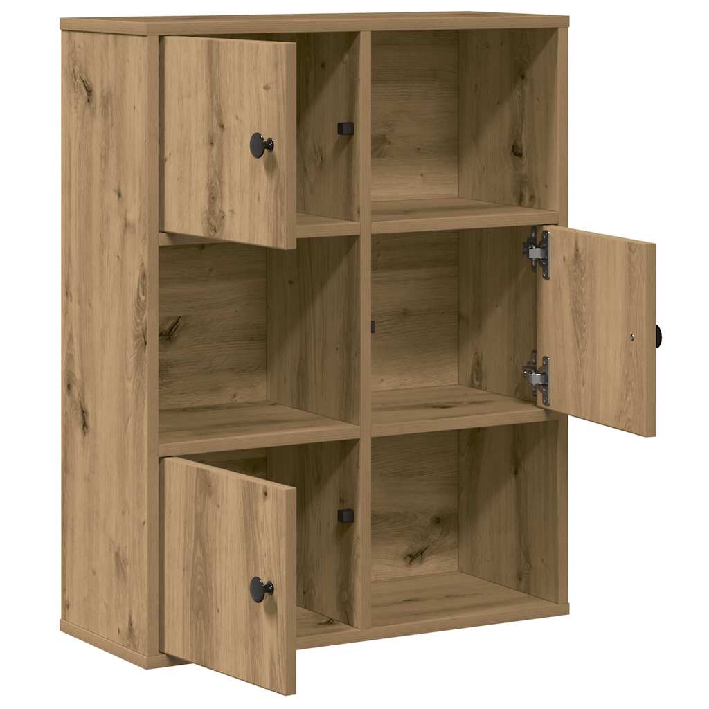 vidaXL Βιβλιοθήκη Αρτισιανή Δρυς 60x24x76,5 εκ. Επεξ. Ξύλο