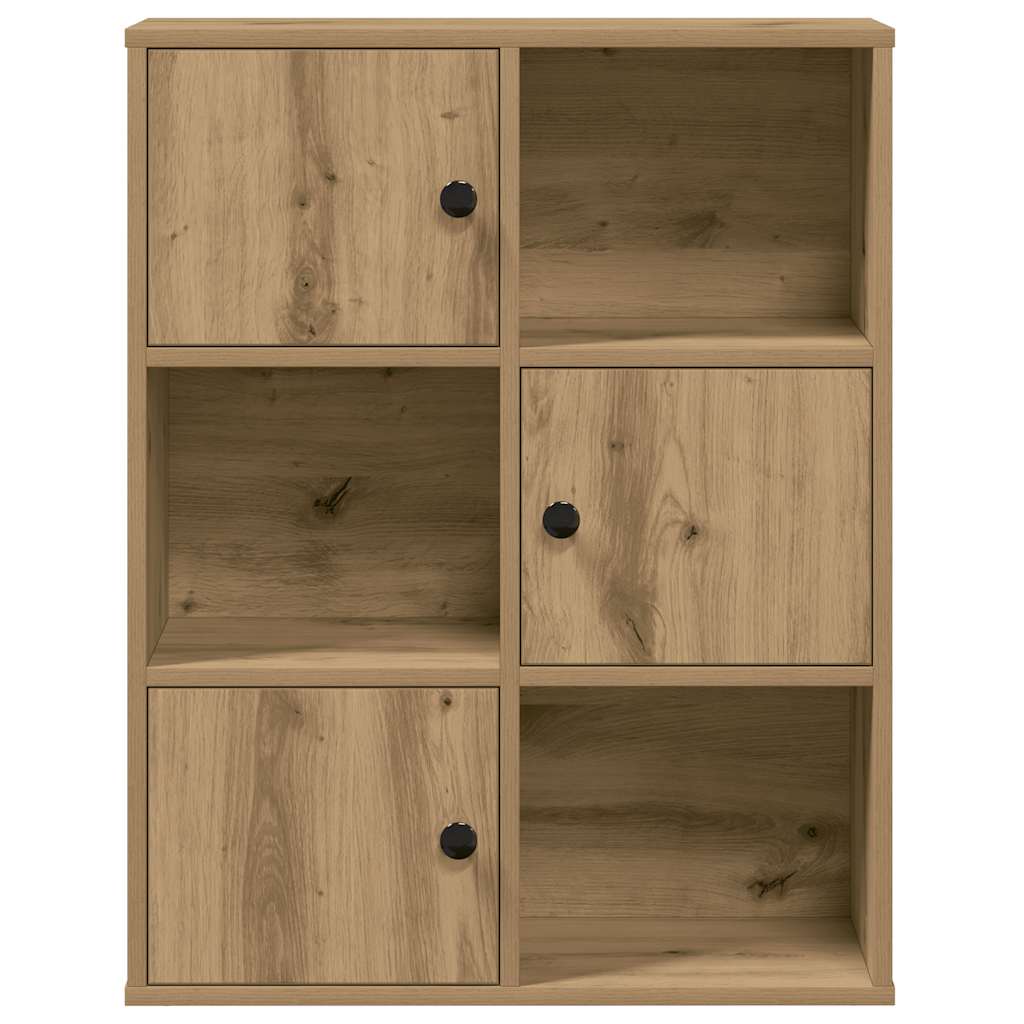 vidaXL Βιβλιοθήκη Αρτισιανή Δρυς 60x24x76,5 εκ. Επεξ. Ξύλο