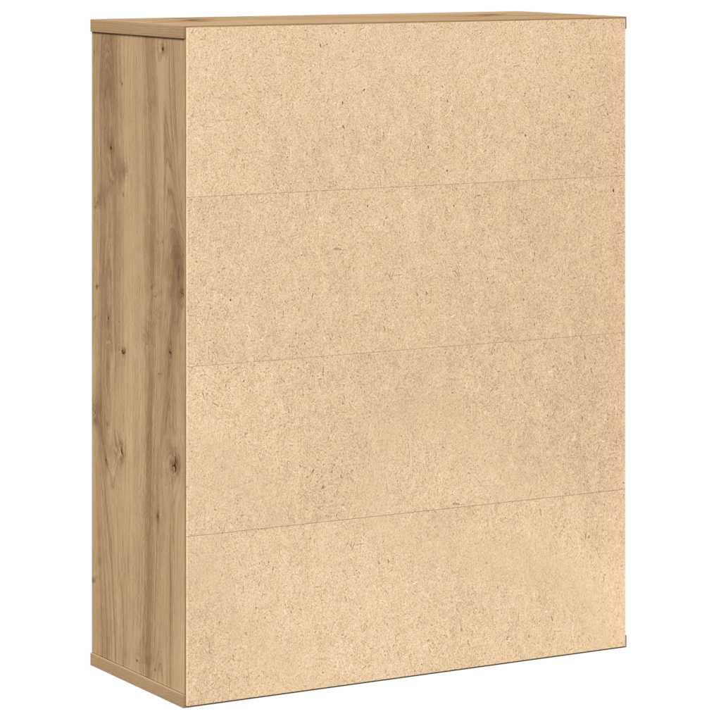 vidaXL Βιβλιοθήκη Αρτισιανή Δρυς 60x24x76,5 εκ. Επεξ. Ξύλο