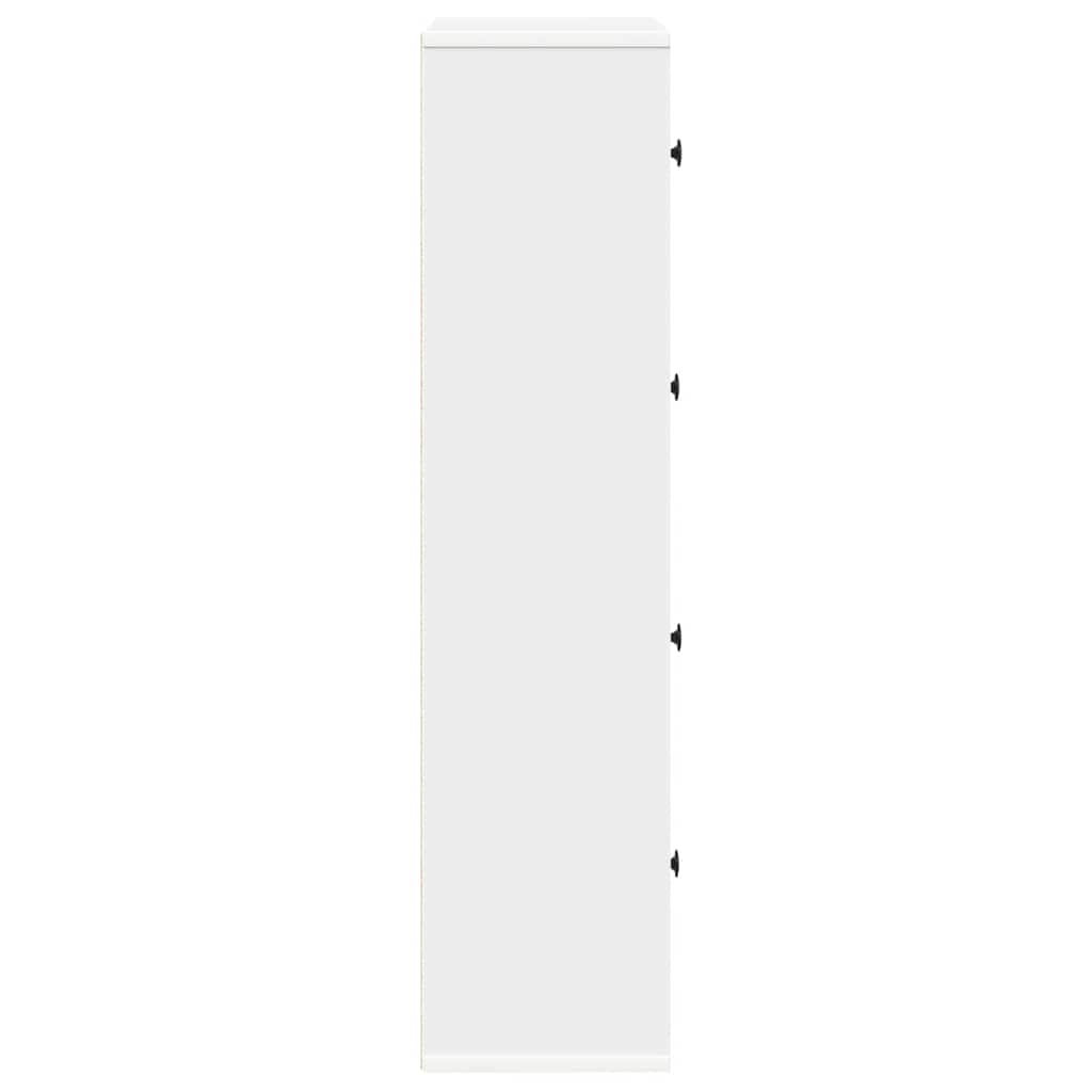 vidaXL Βιβλιοθήκη Λευκή 60x24x101,5 εκ. από Επεξεργασμένο Ξύλο