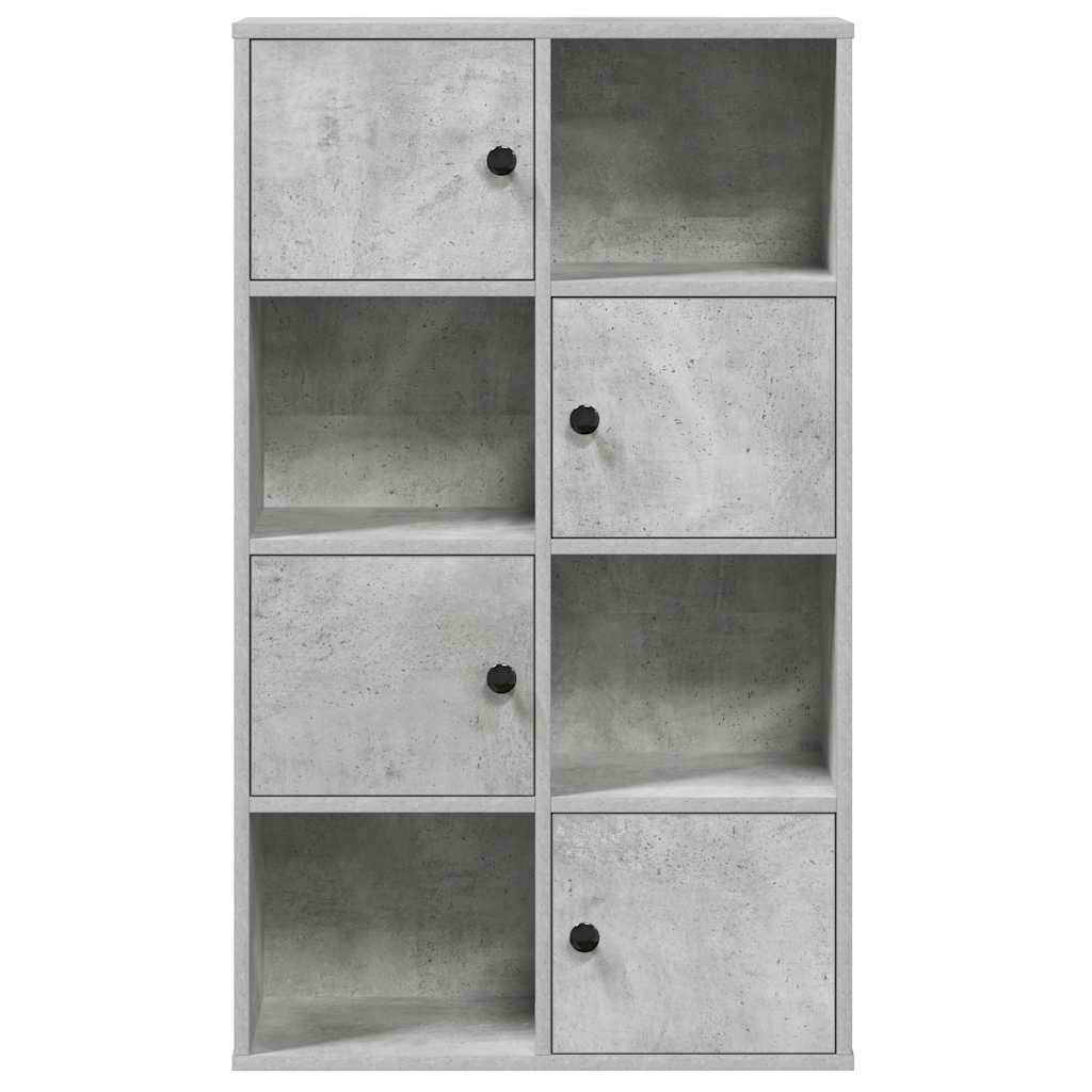 vidaXL Βιβλιοθήκη Γκρι Σκυροδέματος 60x24x101,5 εκ. Επεξεργ. Ξύλο