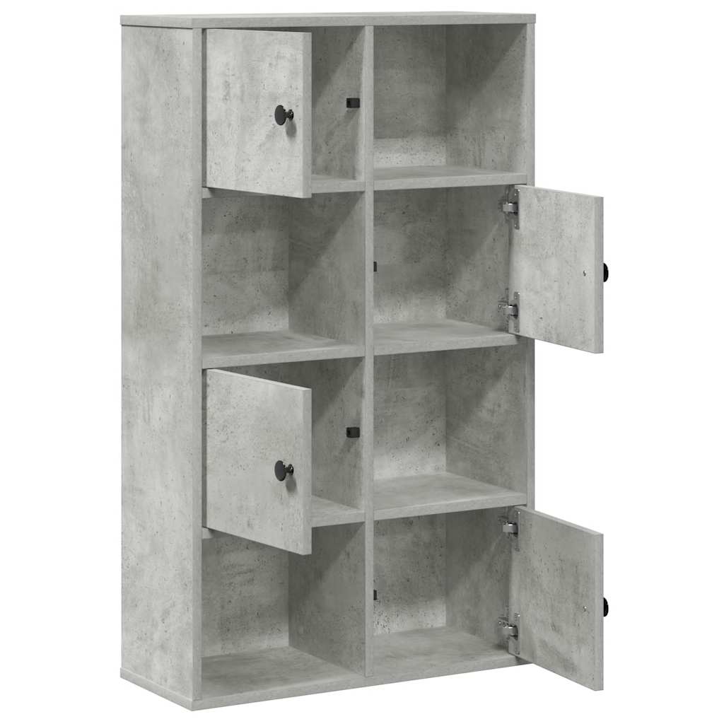 vidaXL Βιβλιοθήκη Γκρι Σκυροδέματος 60x24x101,5 εκ. Επεξεργ. Ξύλο