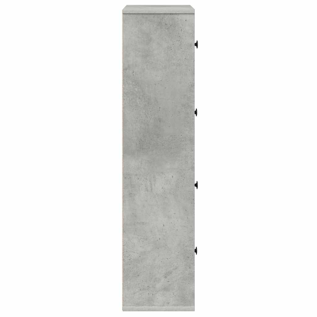 vidaXL Βιβλιοθήκη Γκρι Σκυροδέματος 60x24x101,5 εκ. Επεξεργ. Ξύλο